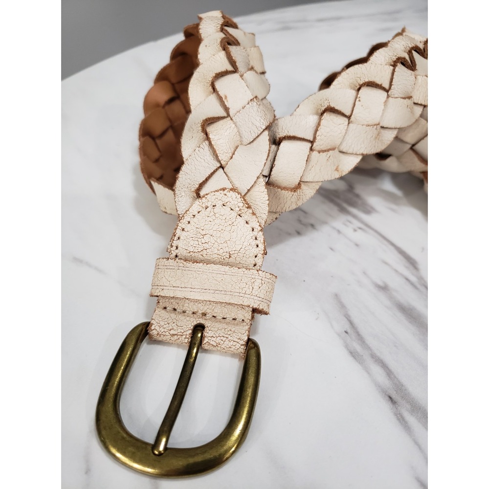NEW SMALL - American Eagle DISTRESSED Belt Leather Braided Boho Hippie Indie